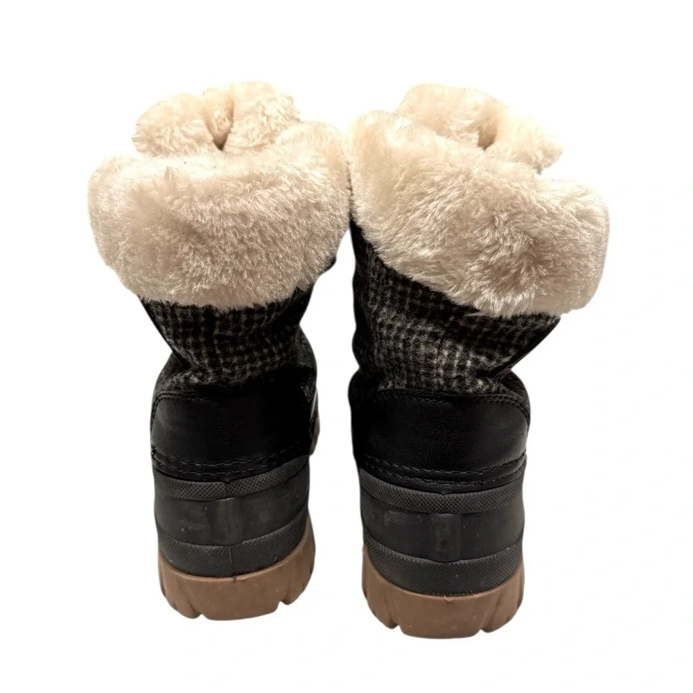 Cougar Storm Black and Tan Rain & Snow Boots Waterproof Design